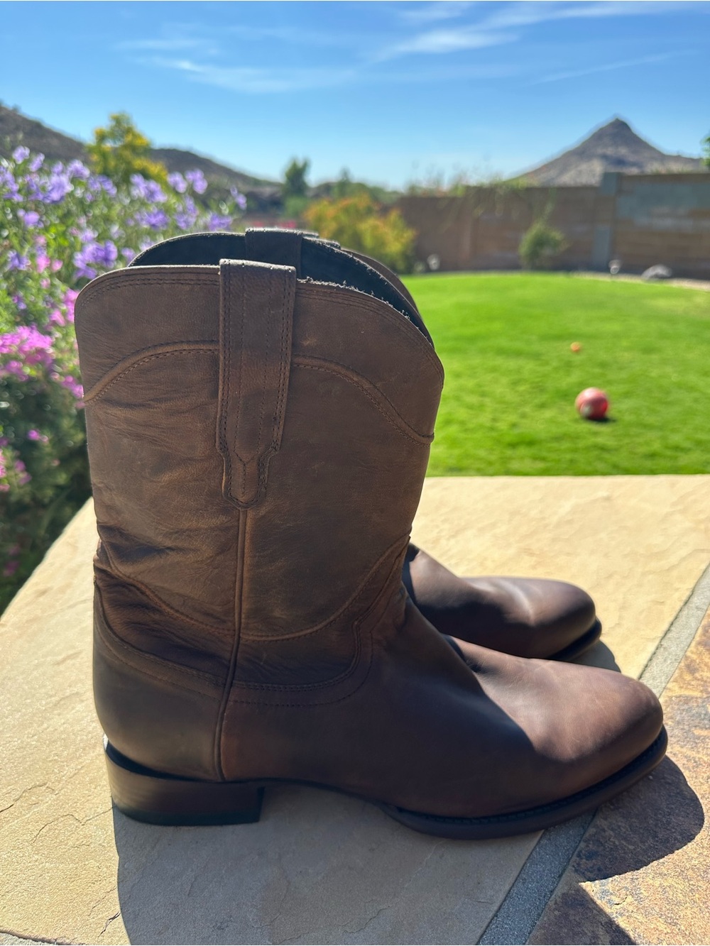 Tecovas Men's Brown Leather Western Boots Size 14